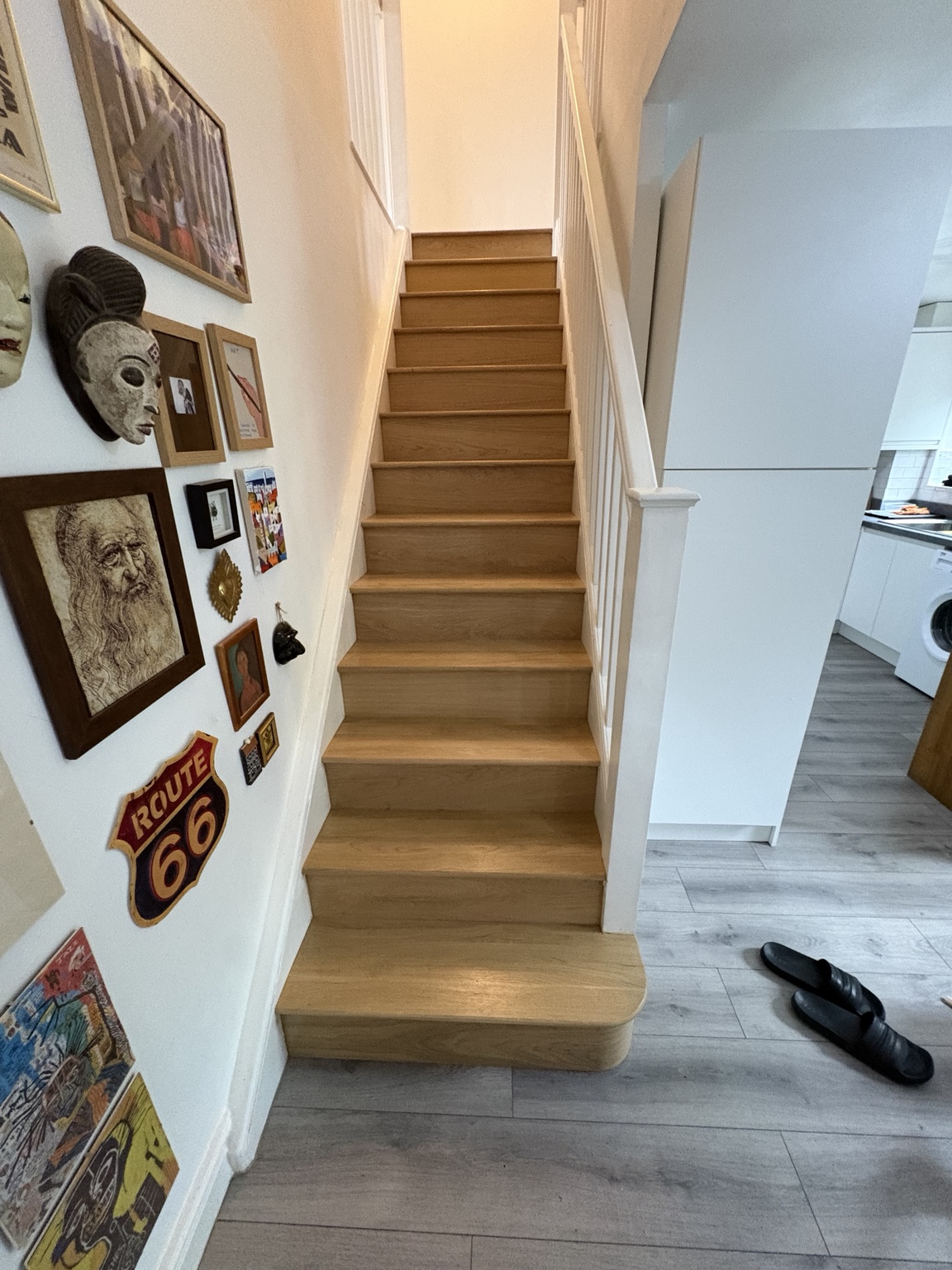Oak stair cladding