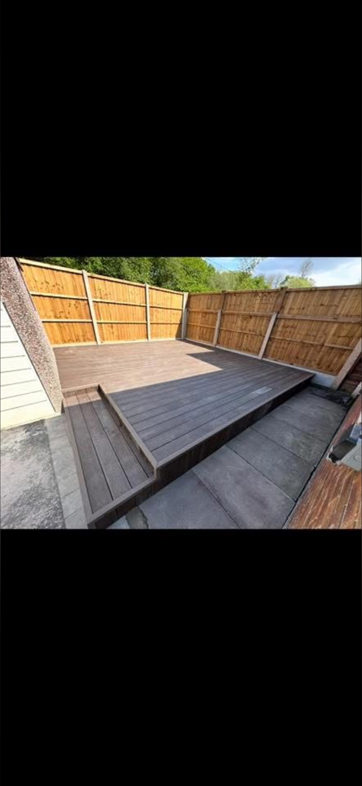 Composite decking installation